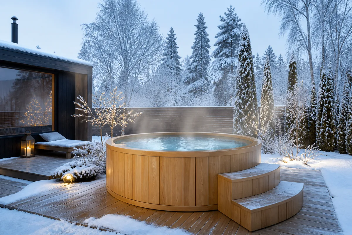 Le spa rond : avantages, place et installation